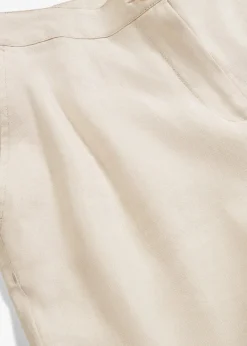 bonprix Nachhaltigere Materialien|Hosen^High-Waist-Hose aus Leinen-Viskose-Mix kieselbeige