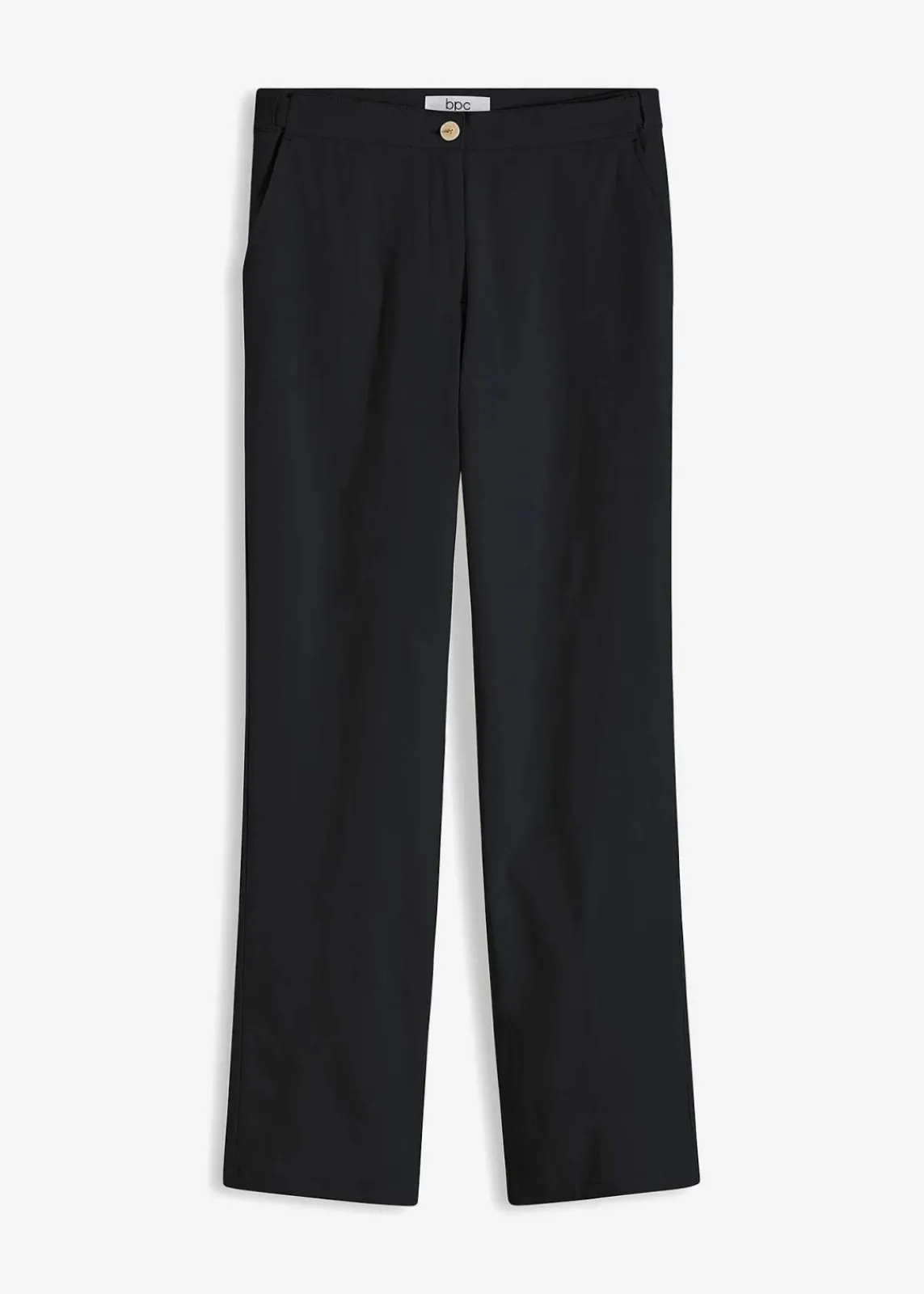 bonprix Bekleidung·Kleider|Hosen^High-Waist-Hose aus Leinen-Viskose-Mix schwarz