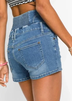 bonprix Shorts|Jeans^Highwaist-Jeans-Shorts hellblau denim