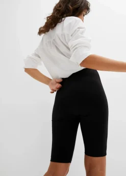 bonprix Radler & Oberschenkelschutz|Hosen^High-Waist-Radler aus Rippjersey schwarz
