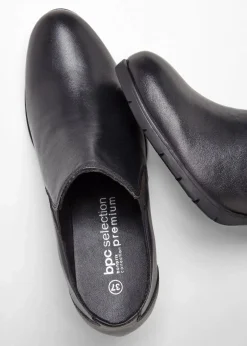 bonprix Pumps|Nachhaltigere Materialien^Hochfrontpumps aus Leder schwarz