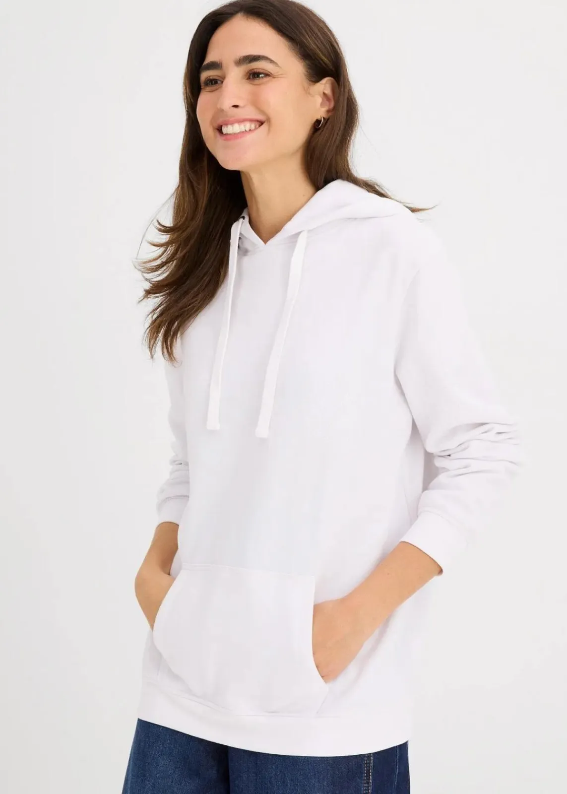 bonprix Sweat|Basics^Hoodie weiß