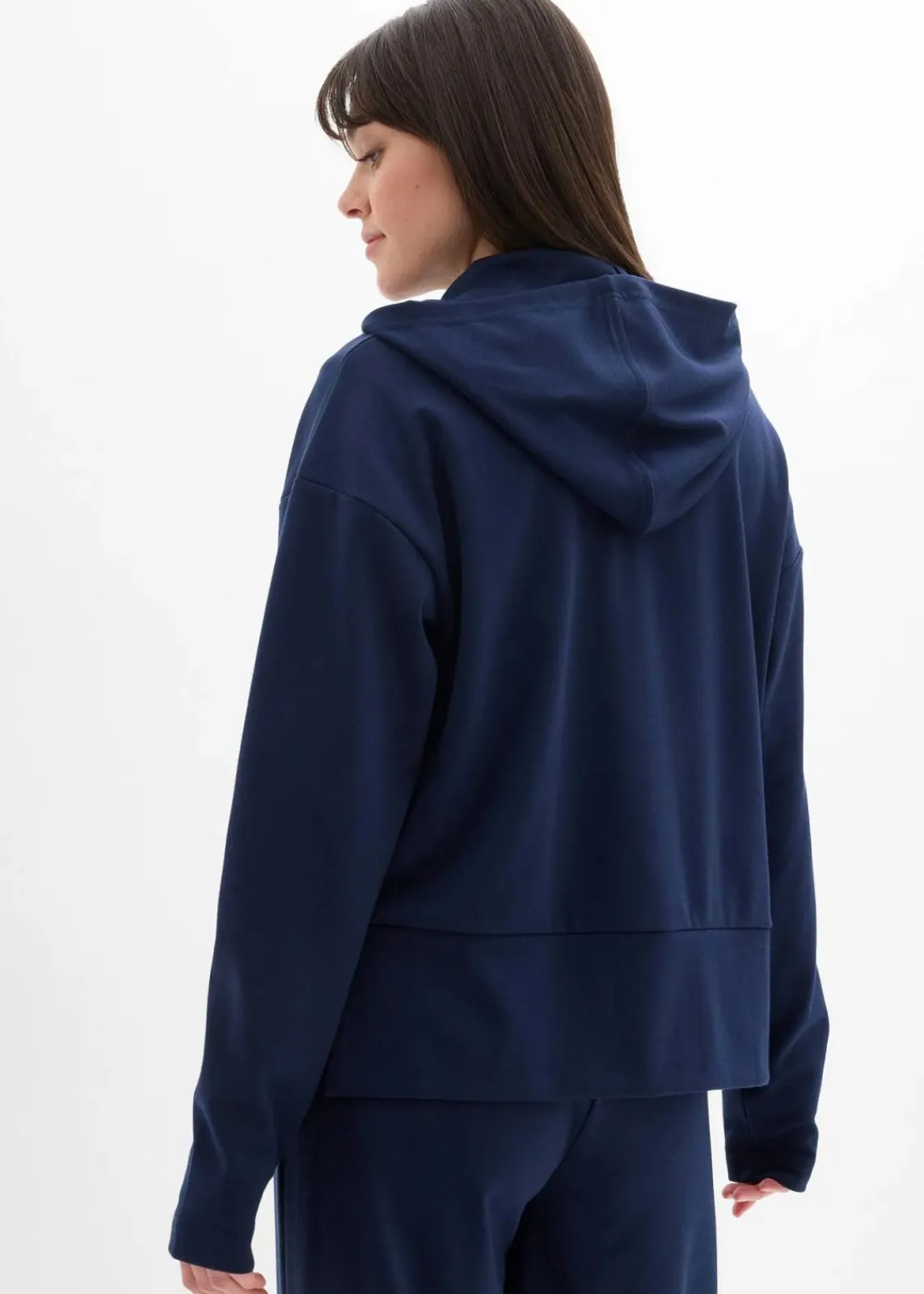 bonprix Bekleidung·Blusen & Tuniken|Sweat^Hoodie aus bequemen Punto di Roma dunkelblau