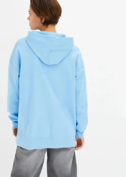 bonprix Bekleidung·Blusen & Tuniken|Sweat^Hoodie aus reiner Baumwolle babyblau