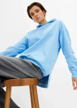 bonprix Bekleidung·Blusen & Tuniken|Sweat^Hoodie aus reiner Baumwolle babyblau