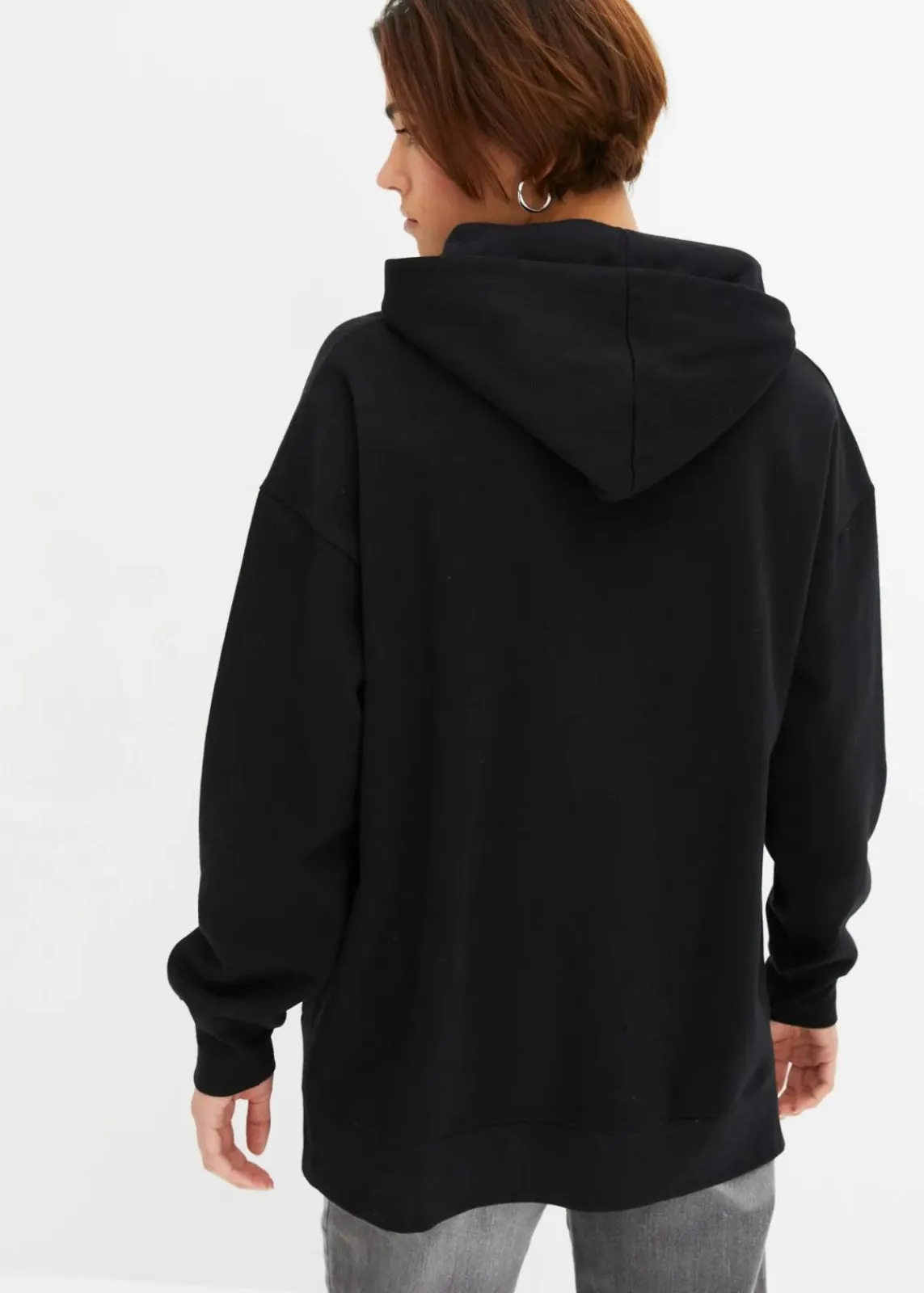 bonprix Sweat|Bekleidung·Blusen & Tuniken^Hoodie aus reiner Baumwolle schwarz