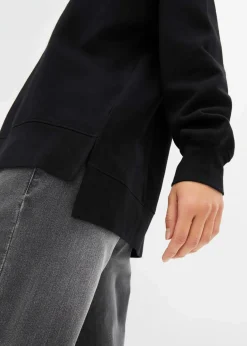bonprix Sweat|Bekleidung·Blusen & Tuniken^Hoodie aus reiner Baumwolle schwarz
