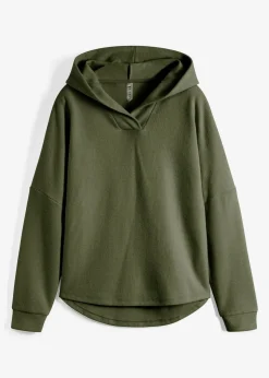 bonprix Sweat^Hoodie in Regular Fit dunkelkhaki