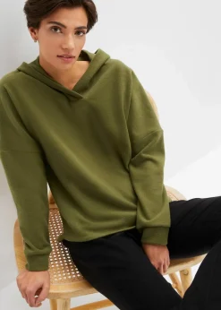 bonprix Sweat^Hoodie in Regular Fit dunkelkhaki