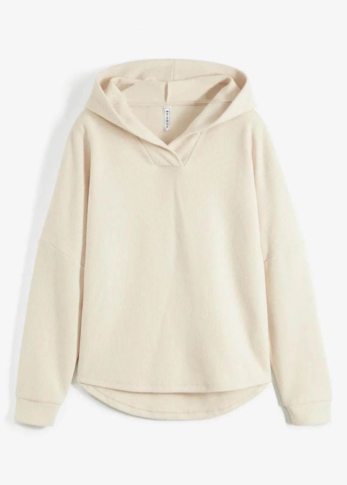 bonprix Sweat^Hoodie in Regular Fit kieselbeige