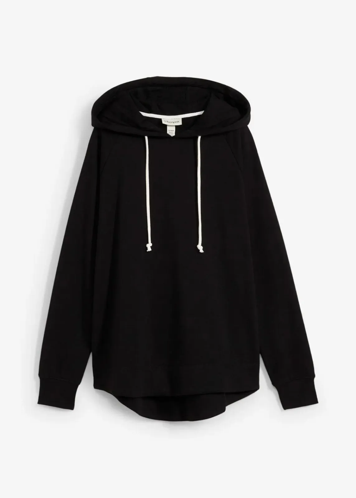 bonprix Bekleidung·Röcke|Bekleidung·Blusen & Tuniken^Hoodie mit Kapuze schwarz