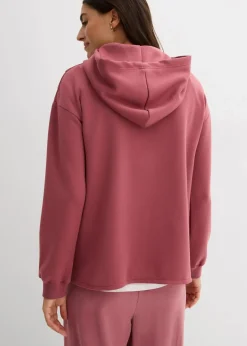 bonprix Bekleidung·Blusen & Tuniken|Sweat^Hoodie mit Kapuze aus softem Viskose-Mix softbeere