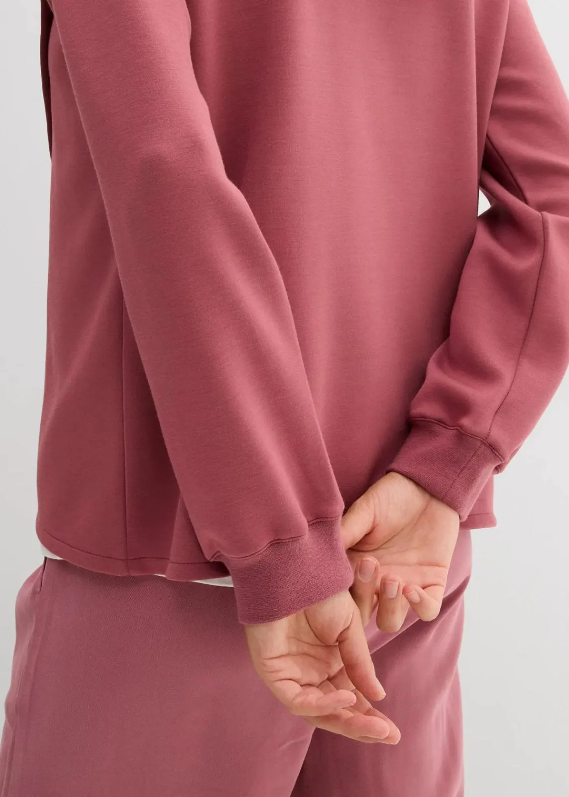 bonprix Bekleidung·Blusen & Tuniken|Sweat^Hoodie mit Kapuze aus softem Viskose-Mix softbeere