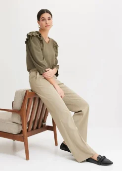 bonprix Kurzgrößen|Bekleidung·Kleider^Hose new khaki