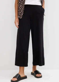 bonprix Nachhaltigere Materialien|Hosen^7/8-Hose aus Bio-Baumwolle mit Stretch schwarz