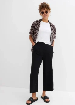 bonprix Nachhaltigere Materialien|Hosen^7/8-Hose aus Bio-Baumwolle mit Stretch schwarz
