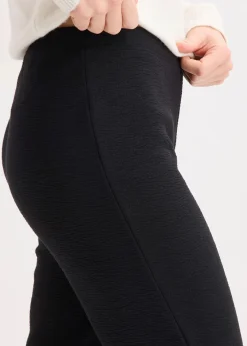 bonprix Bekleidung·Kleider|Hosen^Hose aus Crinkle Jersey schwarz