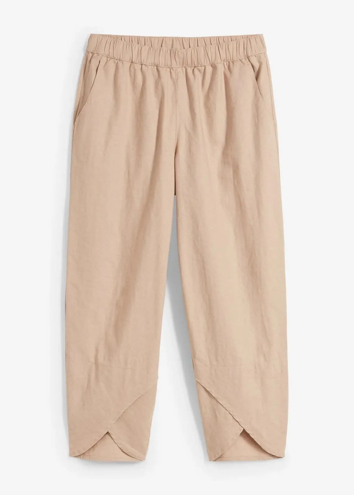 bonprix Hosen|Bekleidung·Kleider^3/4-Hose aus leichtem Leinen-Mix mandelbeige