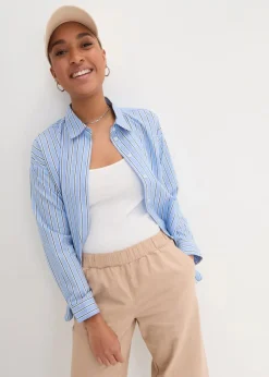 bonprix Hosen|Bekleidung·Kleider^3/4-Hose aus leichtem Leinen-Mix mandelbeige