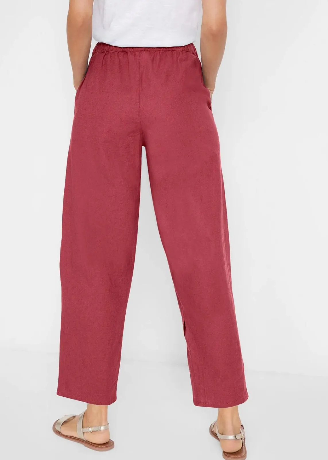 bonprix Hosen|Bekleidung·Kleider^3/4-Hose aus leichtem Leinen-Mix marsalabraun