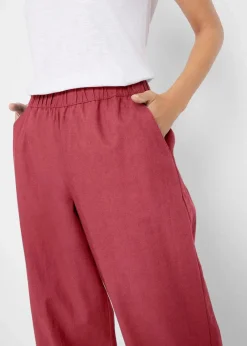 bonprix Hosen|Bekleidung·Kleider^3/4-Hose aus leichtem Leinen-Mix marsalabraun