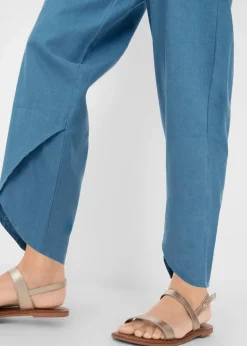 bonprix Hosen|Bekleidung·Kleider^3/4-Hose aus leichtem Leinen-Mix jeansblau