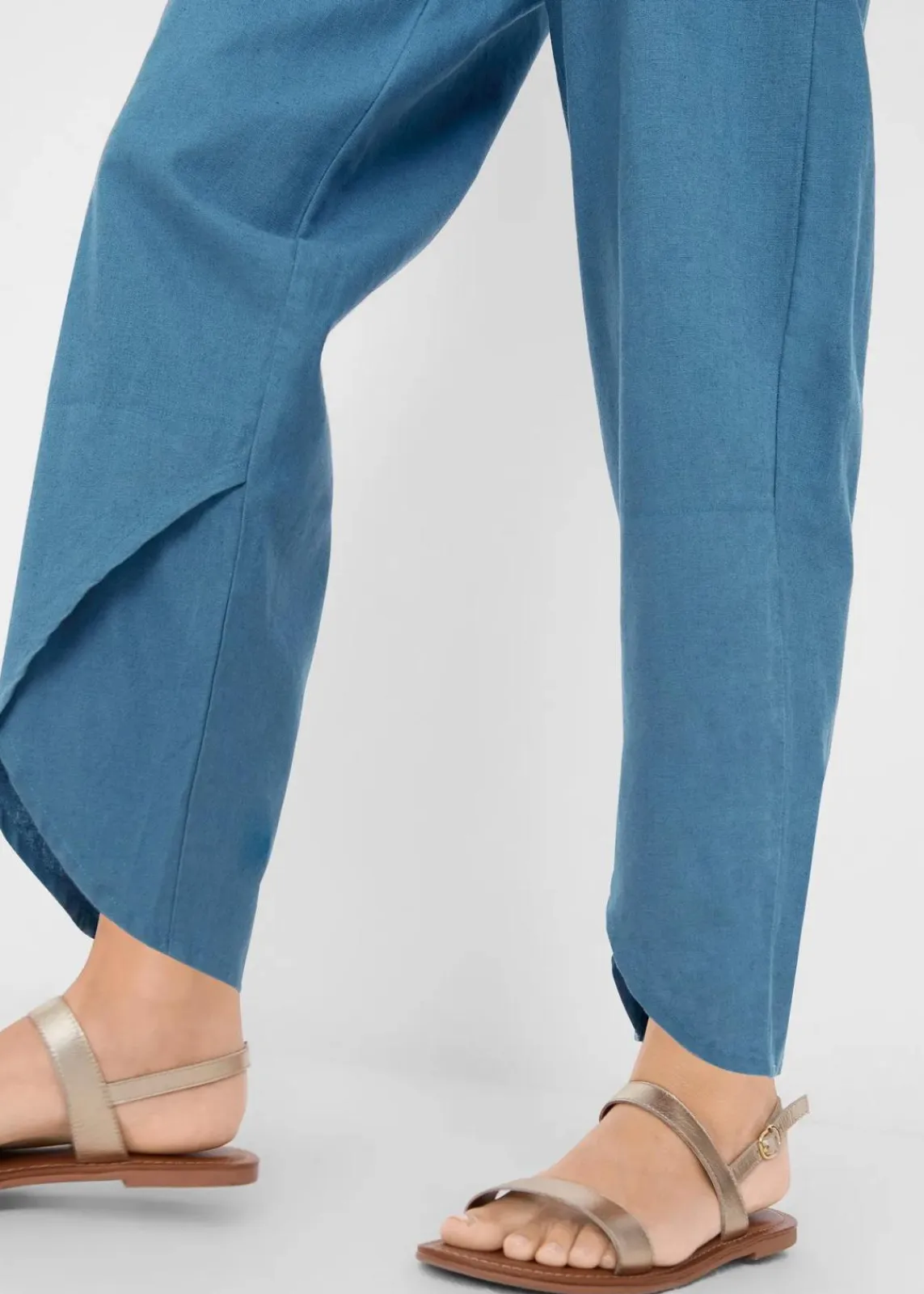 bonprix Hosen|Bekleidung·Kleider^3/4-Hose aus leichtem Leinen-Mix jeansblau