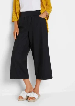 bonprix Bekleidung·Kleider|Hosen^3/4-Hose aus Leinen-Baumwoll-Mischung schwarz
