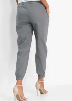 bonprix Hosen|Bekleidung·Kleider^7/8-Hose aus luftigem Leinen-Mix silbergrau