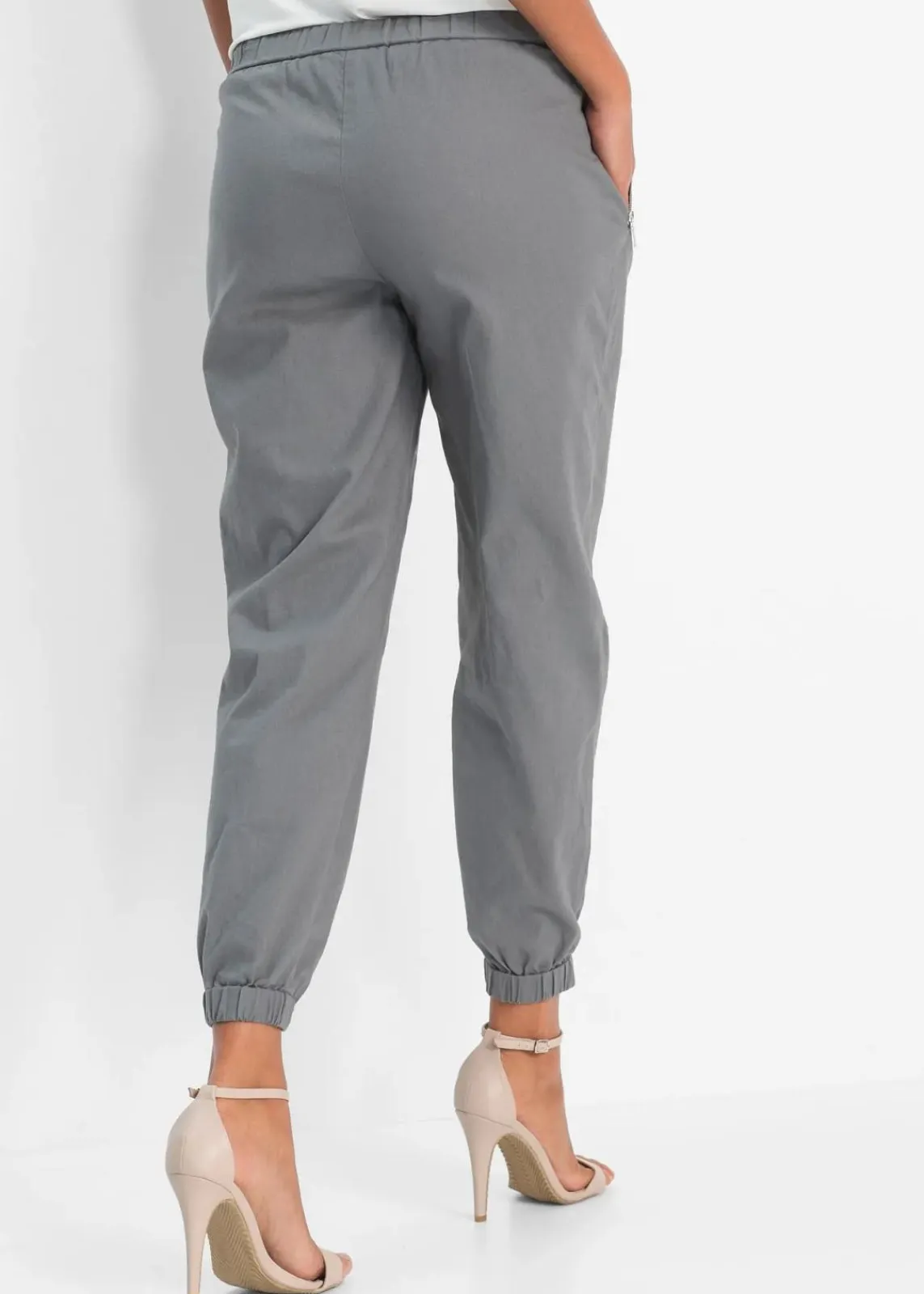 bonprix Hosen|Bekleidung·Kleider^7/8-Hose aus luftigem Leinen-Mix silbergrau