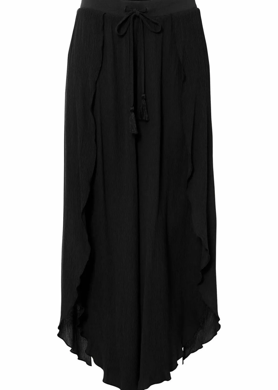 bonprix Bekleidung·Kleider|Hosen^Hose aus strukturiertem Crinkle schwarz