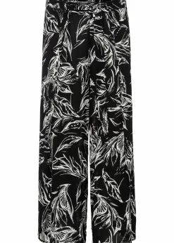 bonprix Bekleidung·Kleider|Hosen^Hose aus strukturierter Viskose schwarz / weiss floral