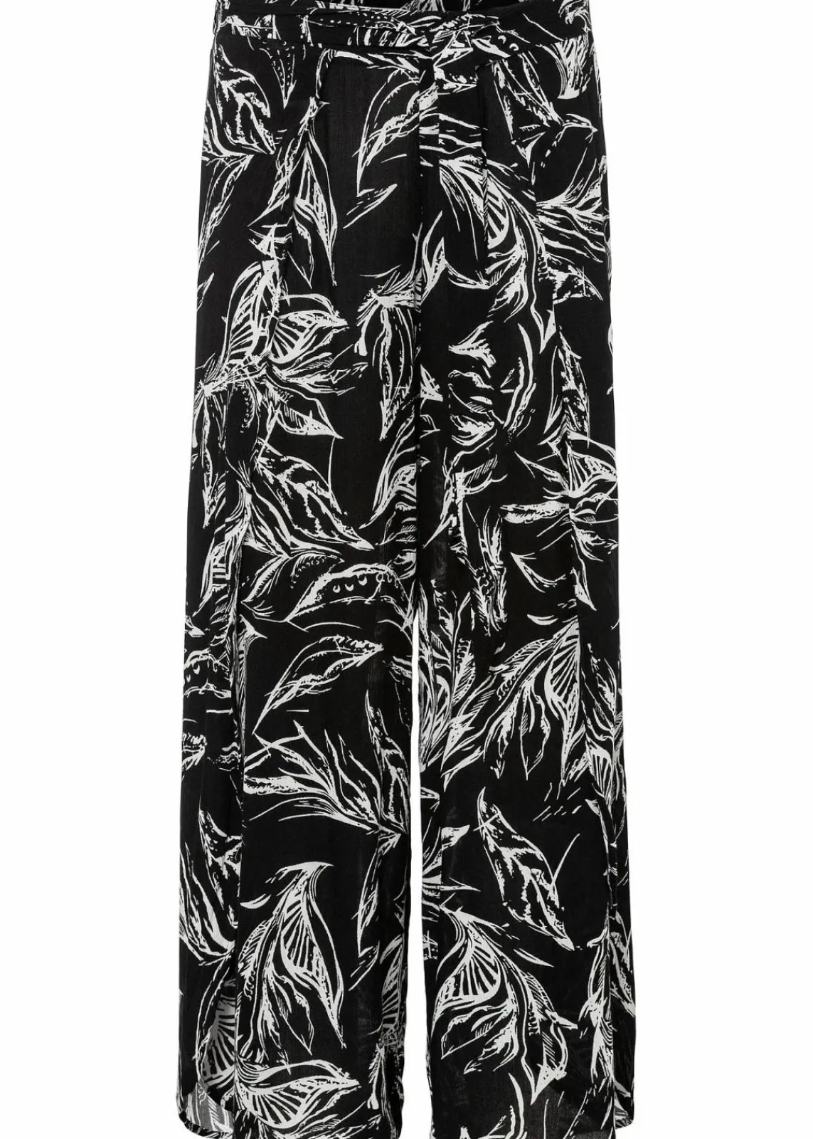 bonprix Bekleidung·Kleider|Hosen^Hose aus strukturierter Viskose schwarz / weiss floral