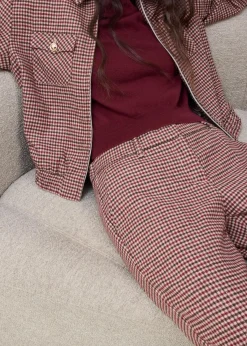 bonprix Bekleidung·Kleider|Premium^Hose aus weichem Woll-Mix mandelbeige/dunkelbraun kariert