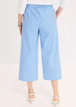 bonprix Hosen|Bekleidung·Kleider^Hose in Vichy-Karo wollweiß/mittelblau kariert