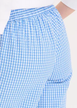 bonprix Hosen|Bekleidung·Kleider^Hose in Vichy-Karo wollweiß/mittelblau kariert
