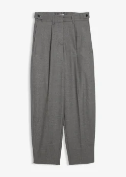 bonprix Bekleidung·Kleider|Hosen^Hose mit Bequembund aus Viskose-Mix grau meliert