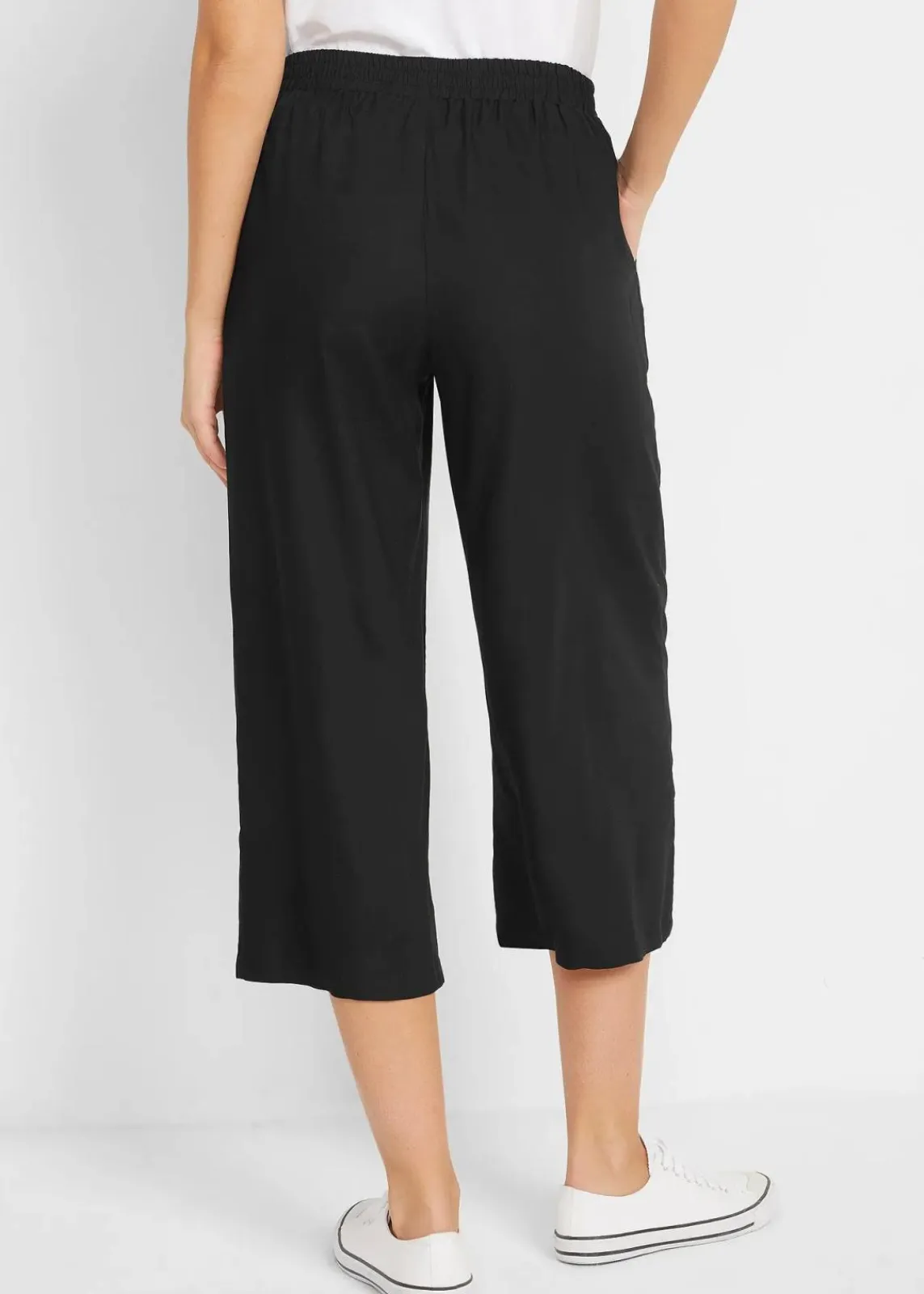 bonprix Bekleidung·Kleider|Hosen^3/4-Hose mit Bequembund aus Viskose schwarz