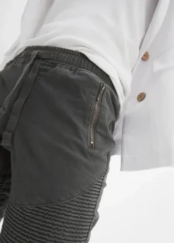 bonprix Bekleidung·Kleider|Hosen^Hose mit Biker-Details anthrazit used