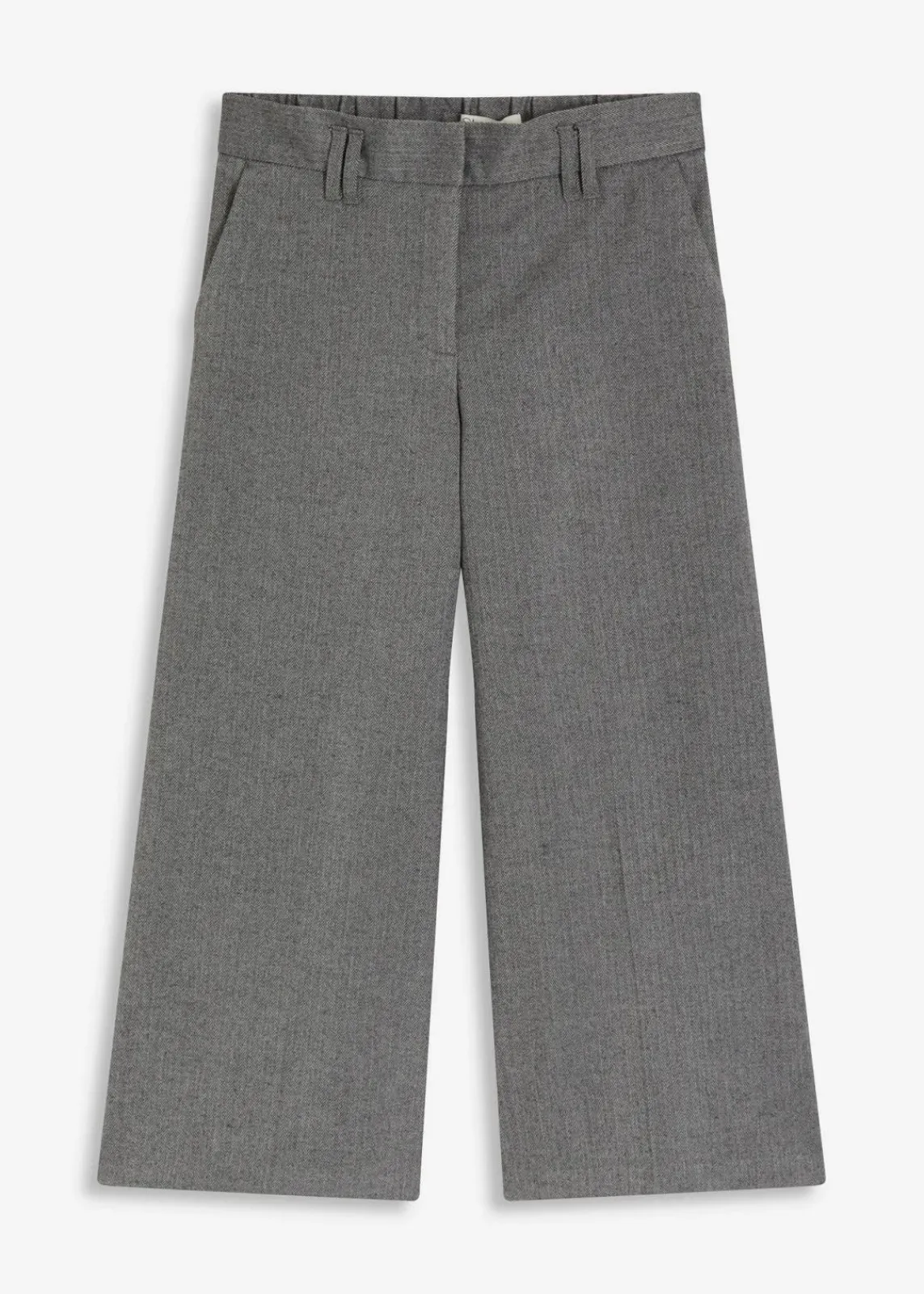 bonprix Hosen|Shorts^Hose mit Fischgrat in Wolloptik grau meliert