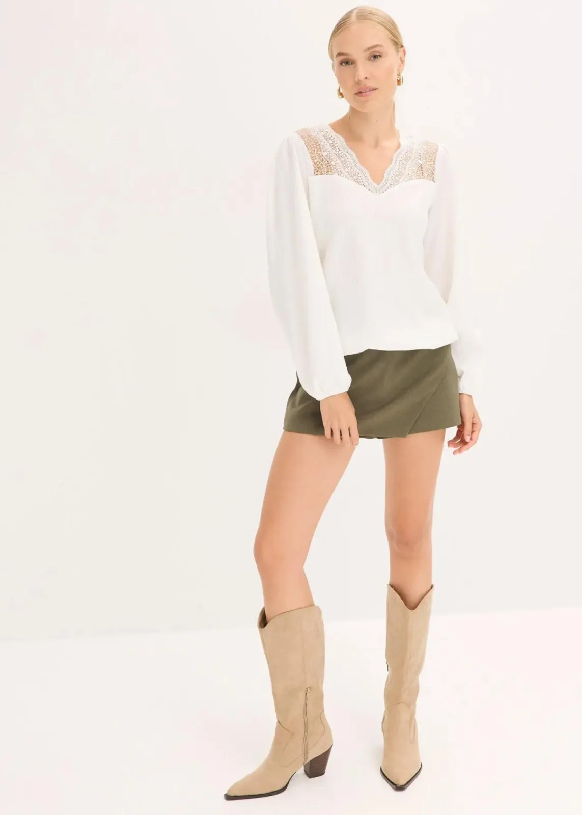bonprix Bekleidung·Kleider|Hosen^Hosenrock dunkeloliv