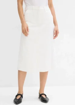 bonprix Bekleidung·Kleider|Hosen^Hosenrock aus elastischem Baumwoll-Mix wollweiß