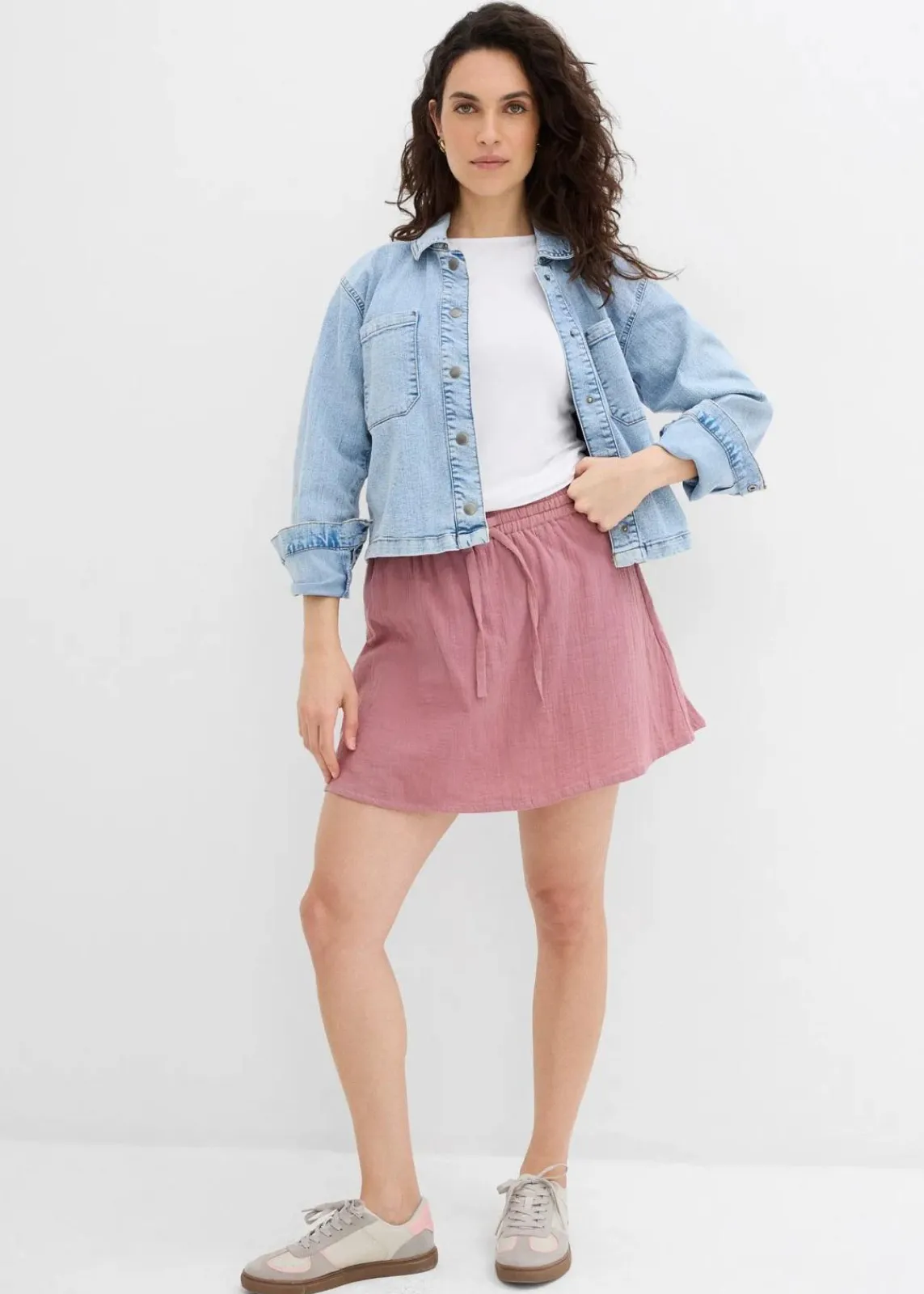bonprix Bekleidung·Kleider|Hosen^Hosenrock aus weichem Musselin matt violett