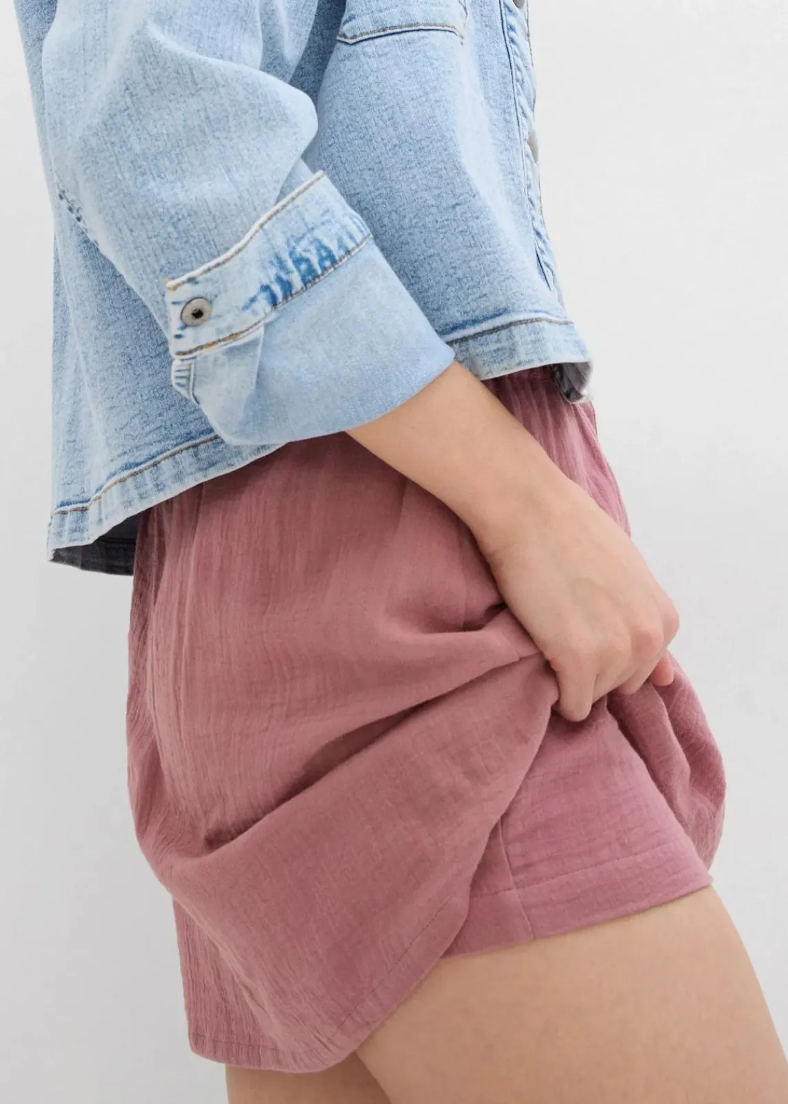 bonprix Bekleidung·Kleider|Hosen^Hosenrock aus weichem Musselin matt violett