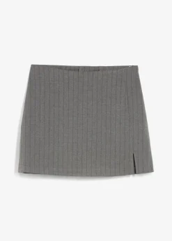 bonprix Nachhaltigere Materialien|Hosen^Hosenrock mit seitlichem Schlitz rauchgrau/schiefergrau gestreift