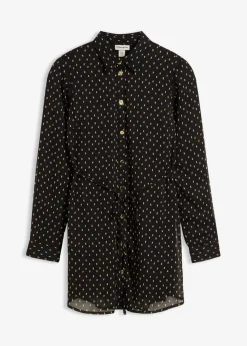 bonprix Bekleidung·Blazer|Umstandsmode^2-in-1 Bluse für die Schwangerschaft und danach aus Chiffon schwarz/gold