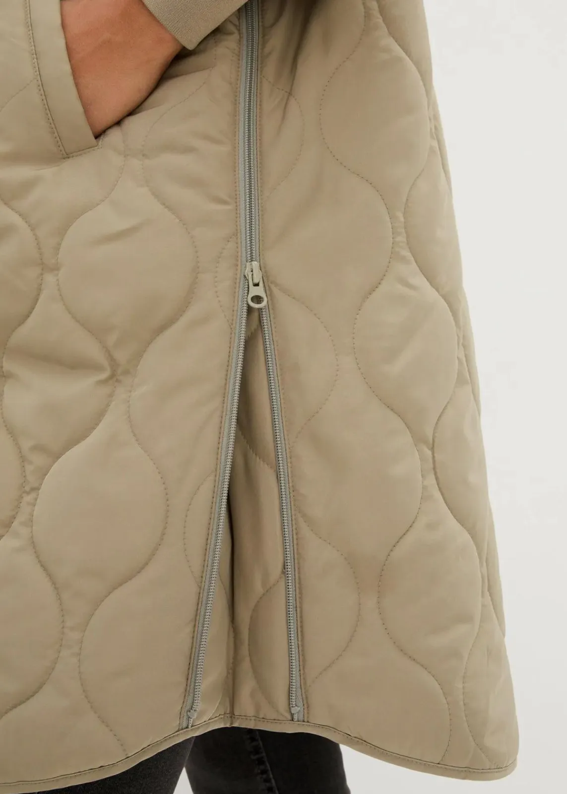 bonprix Nachhaltigere Materialien|Umstandsmode^3-in-1 leicht wattierter Umstands- und Tragemantel new khaki