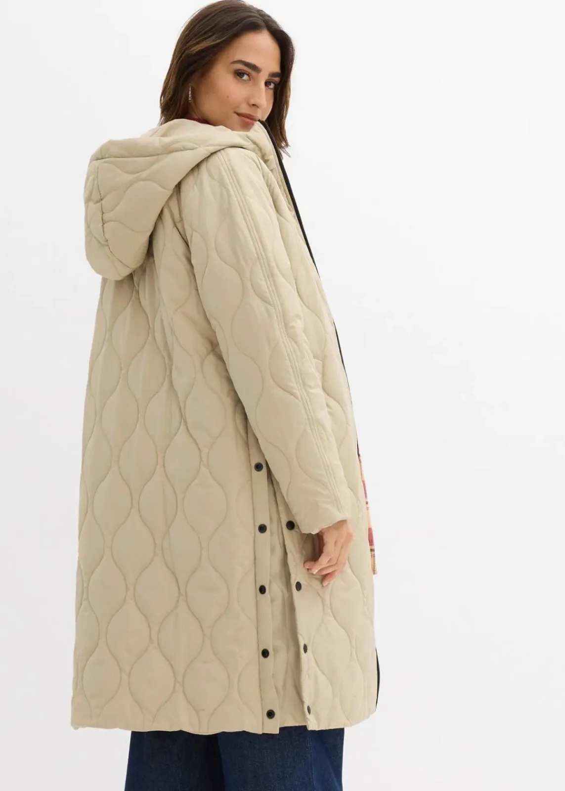 bonprix Bekleidung·Blazer|Umstandsmode^3-in-1 mittelwarm gesteppter Umstands-und Tragemantel mattschilf