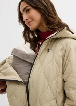 bonprix Bekleidung·Blazer|Umstandsmode^3-in-1 mittelwarm gesteppter Umstands-und Tragemantel mattschilf