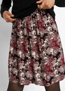 bonprix Umstandsmode^2-in-1 Umstand- und Stillkleid aus einer Materialkombination schwarz Paisley